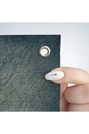 Zurafa Kafalı İnsan Duvar Örtüsü - Halısı-4989