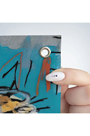 Jean Michel Basquiat'ın Düşmüş Melek Eseri Kanvas Duvar Örtüsü-Halısı-5000