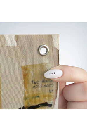 Jean Michel Basquiat Notlar ve Taç Eseri Kanvas Duvar Örtüsü-Halısı-5001