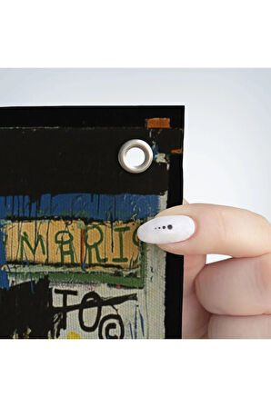 Jean Michel Basquiat Notary Kanvas Duvar Örtüsü-Halısı-5002