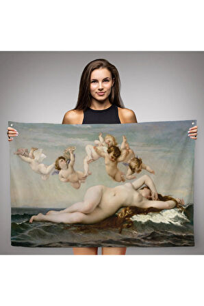 Alexandre Cabanel'in Venüsün Doğuşu İsimli Eseri Kanvas Duvar Örtüsü-Halısı, The Birth Of Venus-5028
