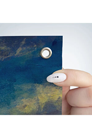 Renkli Balonlar İle Uçan Bisikletli Kız Kanvas Duvar Örtüsü-Halısı-5036