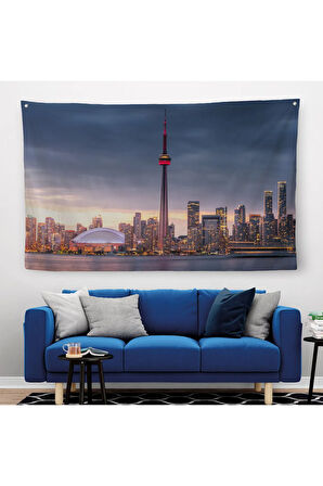 Kanada Toronto Manzarası Kanvas Duvar Örtüsü-Halısı-5079