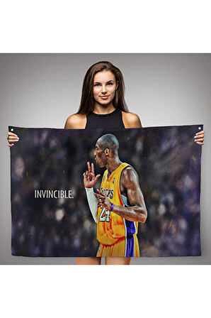 Kobe Bryant Invincible Black Mamba Kanvas Duvar Örtüsü-Halısı-5086