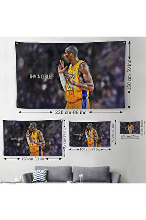 Kobe Bryant Invincible Black Mamba Kanvas Duvar Örtüsü-Halısı-5086