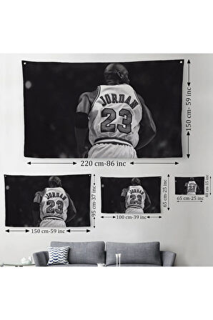 Michael Jordan Kanvas Duvar Örtüsü-Halısı, Chicago Bulls-5087
