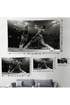 Muhammed Ali-Joe Frazier Duvar Örtüsü-Halısı, Spor Salonu Motivasyon Duvar Örtüsü-Halısı-5089
