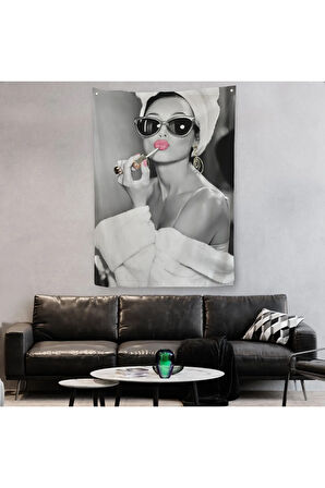 Audrey Hepburn Duvar Örtüsü - Halısı-5103