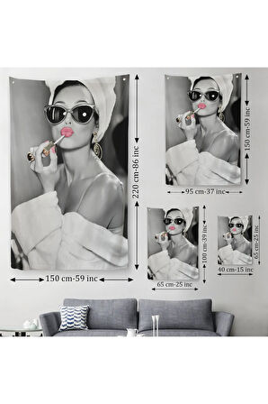 Audrey Hepburn Duvar Örtüsü - Halısı-5103