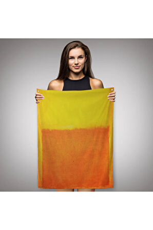 Mark Rothko Turuncu Sarı Eseri Duvar Örtüsü - Halısı-5107