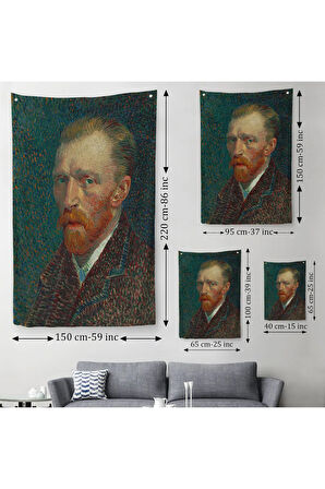 Vincent Van Gogh'un Portresi 1887 Duvar Örtüsü - Halısı-5114