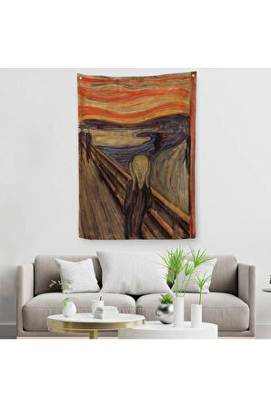 Edvard Munch'un Çığlık İsimli Eseri Duvar Örtüsü - Halısı-5116