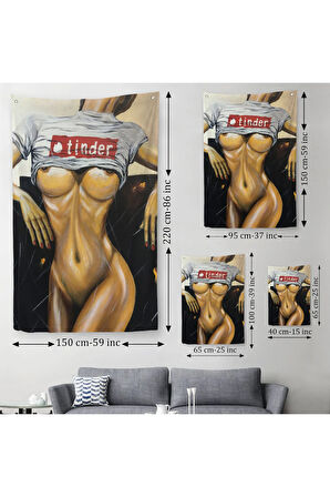 Kadın Yağlıboya Görünümlü Duvar Örtüsü - Halısı-5119