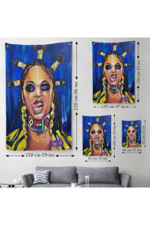 Beyonce Duvar Örtüsü - Halısı-5120