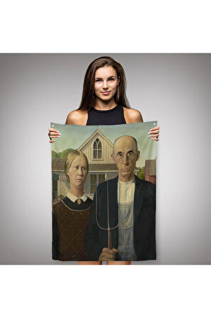 Amerikan Gotik Tarzı Duvar Örtüsü - Halısı-5122