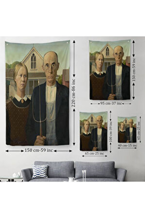 Amerikan Gotik Tarzı Duvar Örtüsü - Halısı-5122