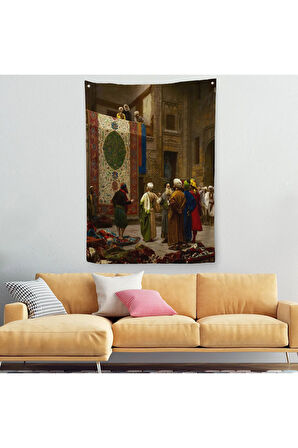 Osman Hamdi Bey'in Halı Tüccarı İsimli Eseri Duvar Örtüsü - Halısı-5123