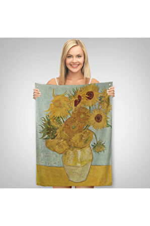 Vincent Van Gogh Ayçiçekleri İsimli Eseri Duvar Örtüsü - Halısı-5133