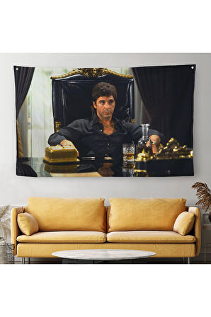 Scarface Alpacino İtalyan Mafya Kanvas Duvar Örtüsü-Halısı-5137