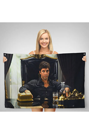 Scarface Alpacino İtalyan Mafya Kanvas Duvar Örtüsü-Halısı-5137