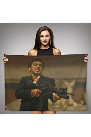 Scarface Alpacino İtalyan Mafya Kanvas Duvar Örtüsü-Halısı-5147