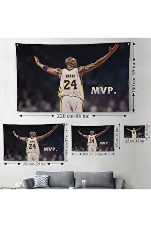 Kobe Bryant Los Angeles Lakers Kanvas Duvar Örtüsü-Halısı / Black Mamba-5152