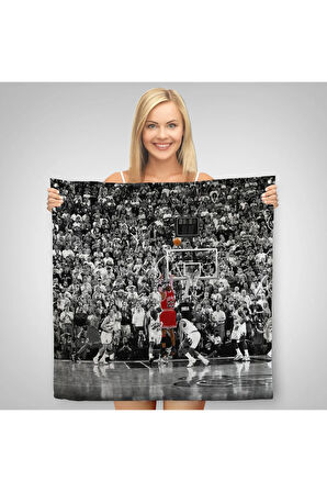 Michael Jordan Üçlük Şutu Kanvas Duvar Örtüsü-Halısı-5171