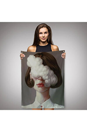 Modern Gerçeküstü Kadın Sanatı Duvar Örtüsü - Halısı, Pop Art Sanatı-5212