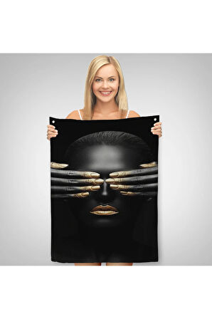 Afrikalı Kadın Duvar Sanatı, Afrikalı Kız Duvar Örtüsü - Halısı-5216