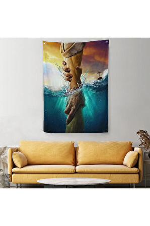 İsa'nın Eli Duvar Örtüsü - Halısı-5222