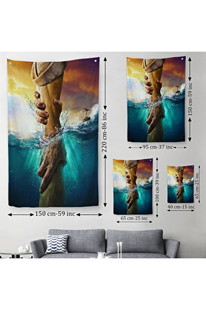 İsa'nın Eli Duvar Örtüsü - Halısı-5222