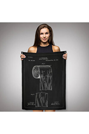 Tuvalet Kağıdı Rulosu Patent Duvar Örtüsü - Halısı-5242