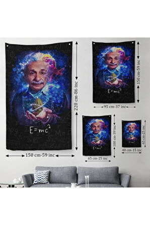 Albert Einstein E=mc2 Duvar Örtüsü - Halısı, Matematik Öğretmeninin Hediyesi-5244