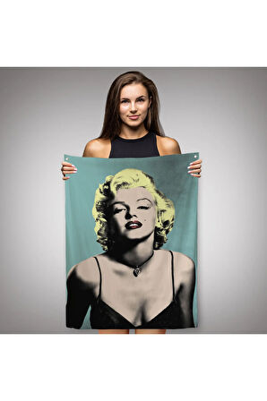 Marilyn Monroe Sarı Saçlı Kadın Modern Duvar Sanatı Duvar Örtüsü - Halısı-5251