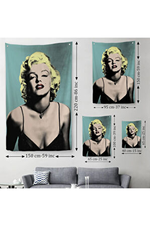 Marilyn Monroe Sarı Saçlı Kadın Modern Duvar Sanatı Duvar Örtüsü - Halısı-5251
