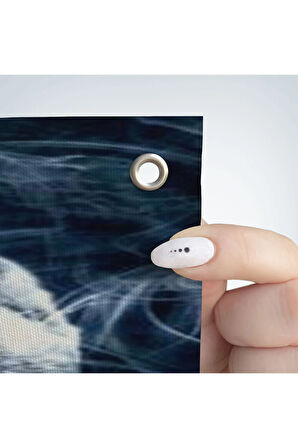 Pit Bull Yeşil Gözlü Amerikan Bully Köpek Duvar Örtüsü - Halısı-5259