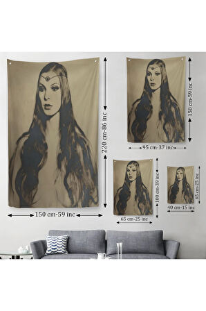 William Mortensen Circe Bir Sihir Tanrıçası Duvar Örtüsü - Halısı-5262