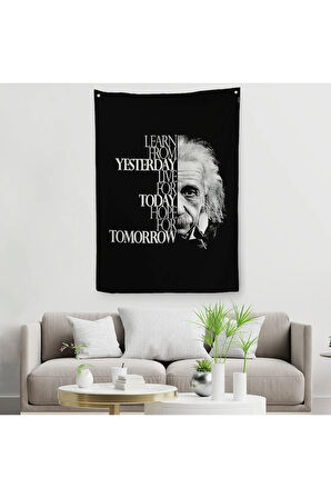 Dünden Öğrenin Bugünü Yaşayın Yarını Umut Edin Duvar Örtüsü - Halısı, Albert Einstein-5275