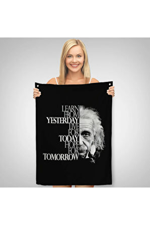 Dünden Öğrenin Bugünü Yaşayın Yarını Umut Edin Duvar Örtüsü - Halısı, Albert Einstein-5275