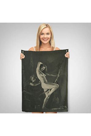 Şabat Gününe Hazırlık, William Mortensen Cadılar Bayramı - Années 1930 Duvar Örtüsü - Halısı-5282