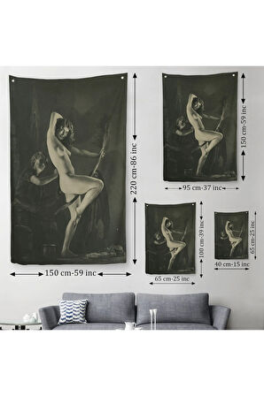 Şabat Gününe Hazırlık, William Mortensen Cadılar Bayramı - Années 1930 Duvar Örtüsü - Halısı-5282