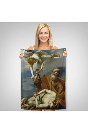 İshak'ın Kurban Edilmesi, Orazio Riminaldi Duvar Örtüsü - Halısı-5290