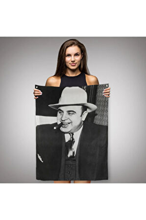 Ünlü Sabıka Fotoğrafı, Ünlü Mafya Patronu, Al Capone Duvar Örtüsü - Halısı-5292