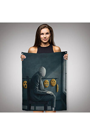 Gerçeküstü Psikolojik Trans Duvar Örtüsü - Halısı-5299