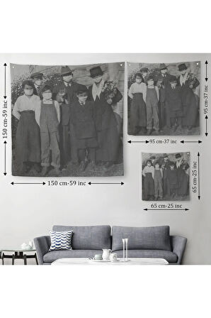 1918 İspanyol Gribi Krizi, Maskeli Kedi, Kanvas Duvar Örtüsü-Halısı-5328