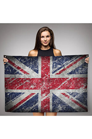 İngiltere Bayrağı Rustik Kanvas Duvar Örtüsü-Halısı, Ev ve Ofis Dekoru-5392