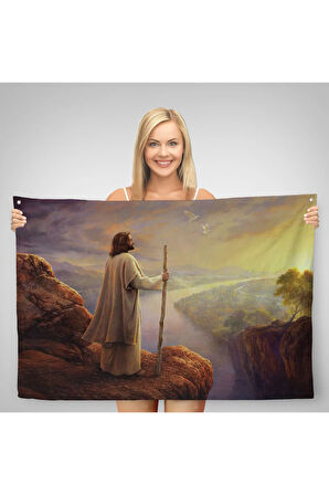 Uçurumdan Ufka Bakmak, İsa Mesih, Hristiyan Duvar Sanatı, Kilise Hediyesi-5400