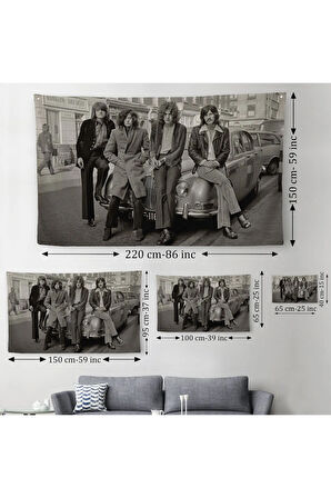 Led Zeppelin Efsanesinin Arabası John Bonham Kanvas Duvar Örtüsü-Halısı-5407