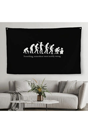 Bir Yerde Bir Şey Çok Yanlış Gitti Kanvas Duvar Örtüsü-Halısı-5410