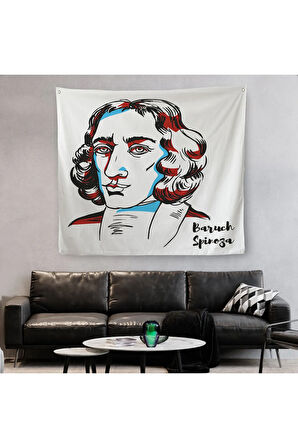 Baruch Spinoza Dekoratif Kanvas Duvar Örtüsü-Halısı-5818